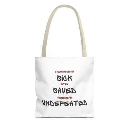 Sick, Saved, Undefeated Tote Bag (AOP)