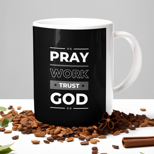 Trust God Ceramic Mug, 11oz